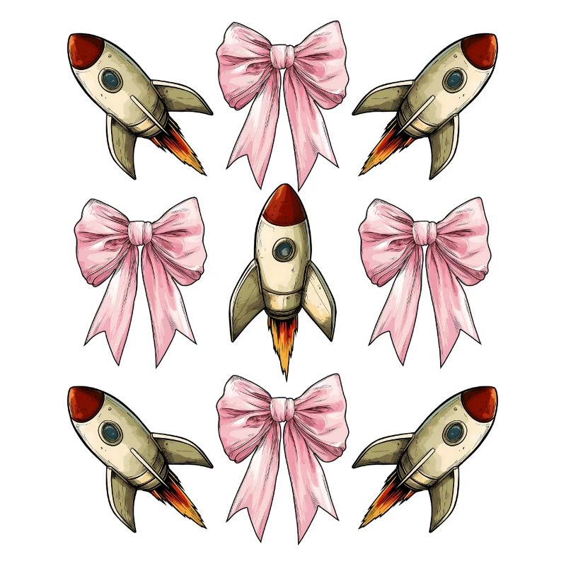 Coquettish Bow Space Rocket Space Shuttle