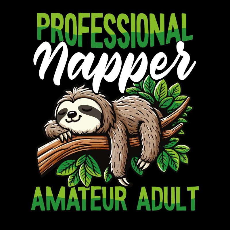 Funny Sloth Professional Nap