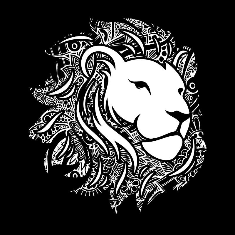 Lion Lion Floral Pattern