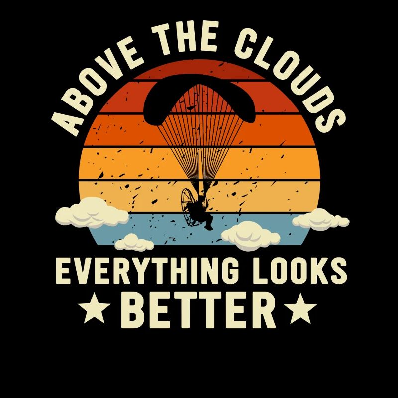 Au-dessus des nuages Passionné de paramoteur