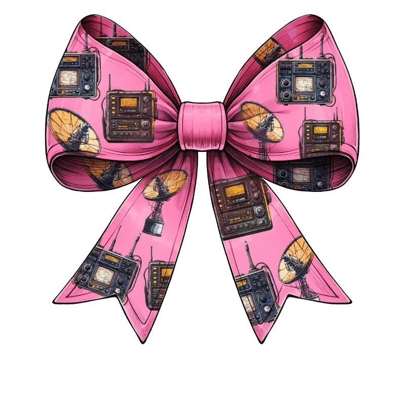 Coquette Bow Ham Radio Pattern Operator