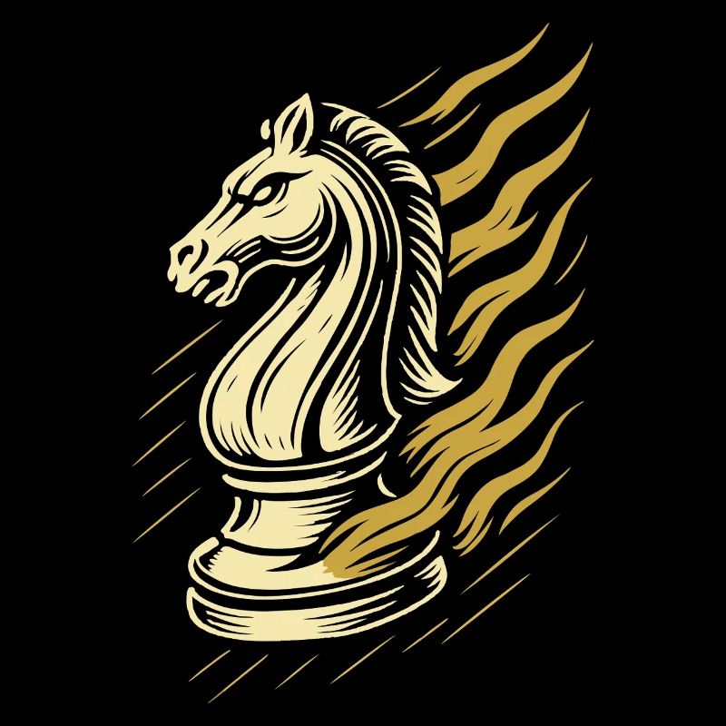Chess Player Knight Figure Board Game