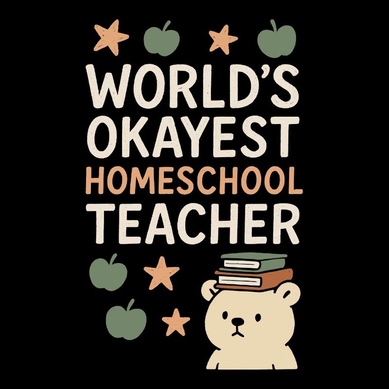 Maman scolarisée à la maison Maman Ours Cadeau d’école à la maison