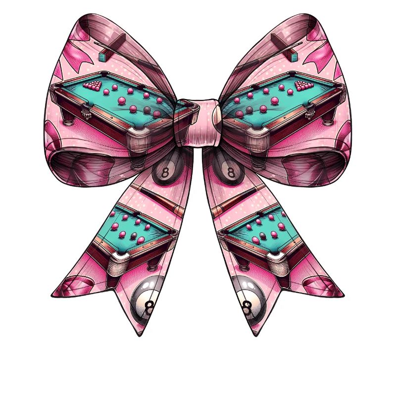 Coquette Bow Billard Table de billard Boules de queue