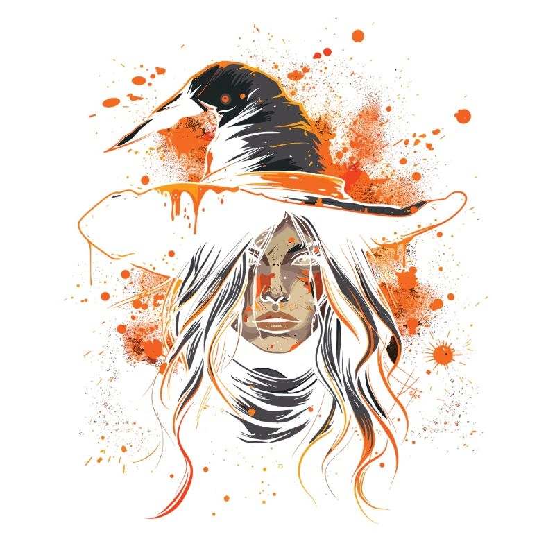 Effrayant Pin-up Sorcière Halloween