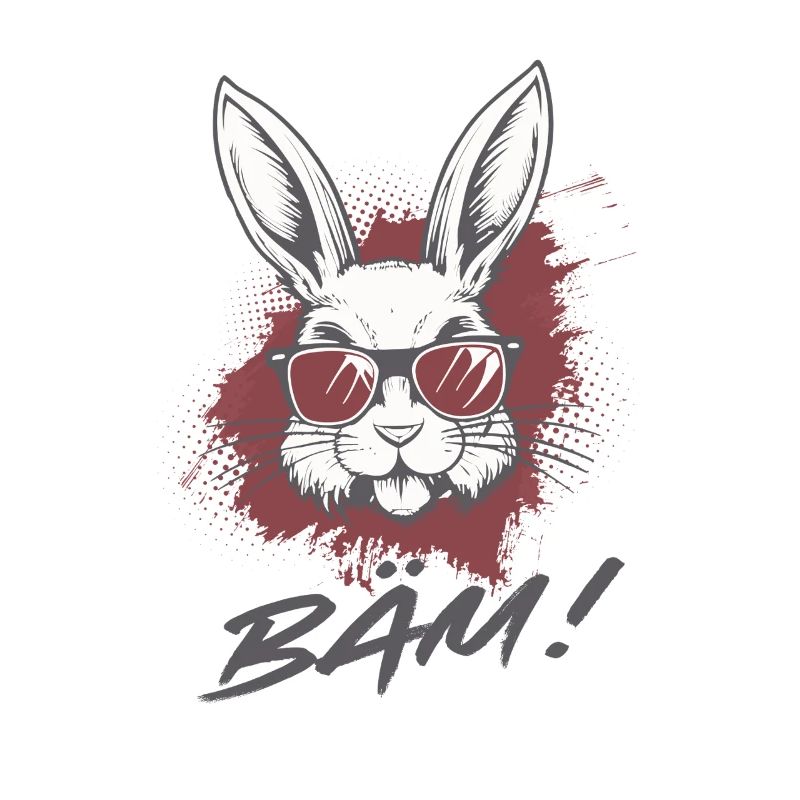 Cool Bunny BÄM Statement Statement Drôle