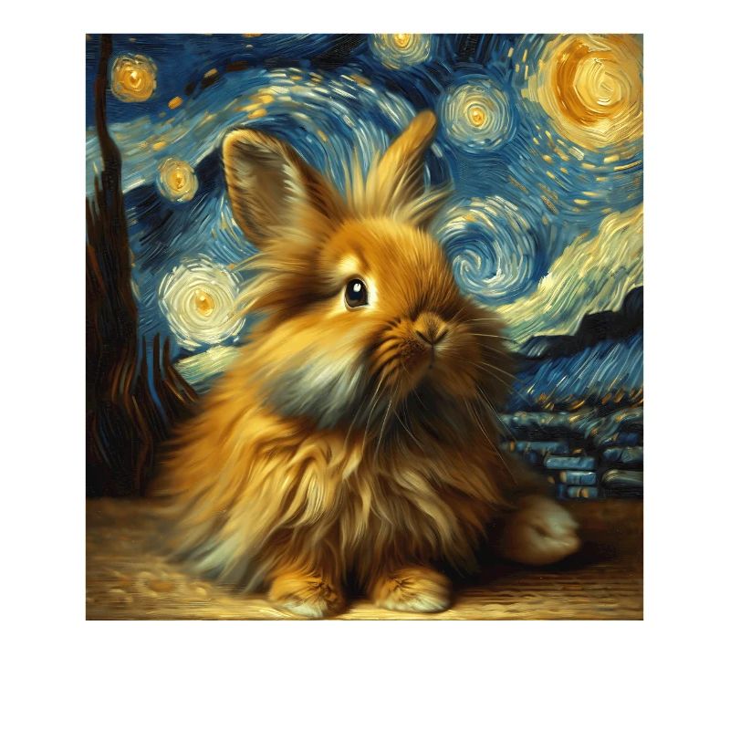 Dwarf Rabbit Starry Night
