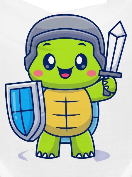 Tapferer Schildkrötenritter