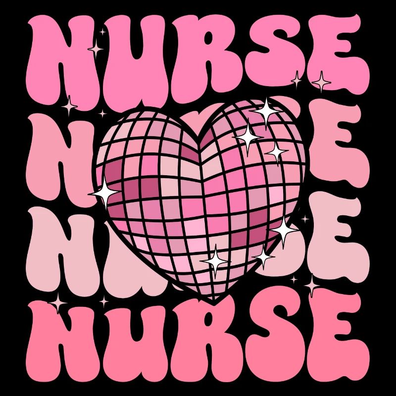 Krankenschwester Krankenschwester Bunte Retro Disco Krankenschwester
