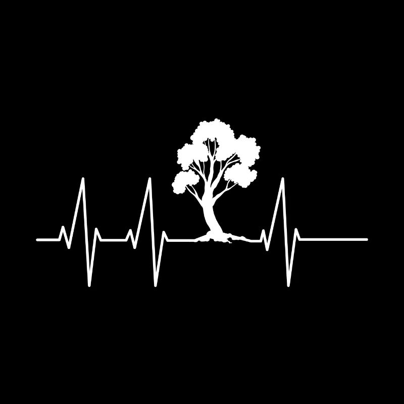 Tree forest nature pulse heartbeat gift