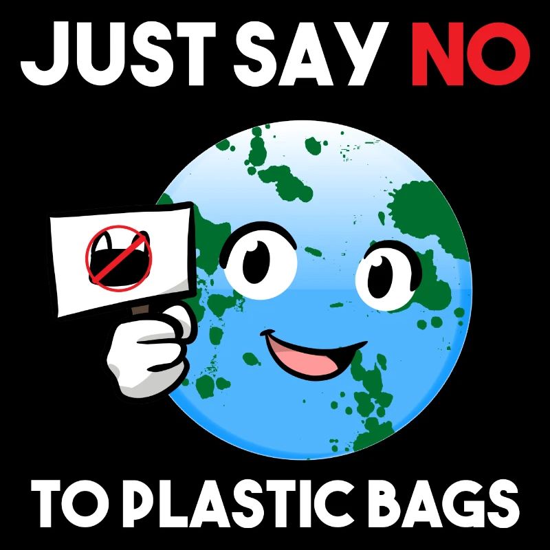 Dites simplement non aux sacs en plastique ! Militant pour le climat