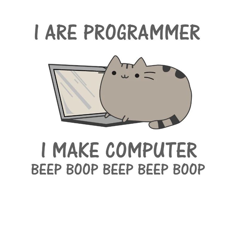 Programierer lustige Katze Computer Nerd