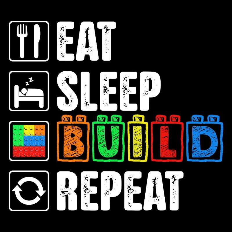 Sleep Eat Build Repeat Dad Master Builder Blocks
