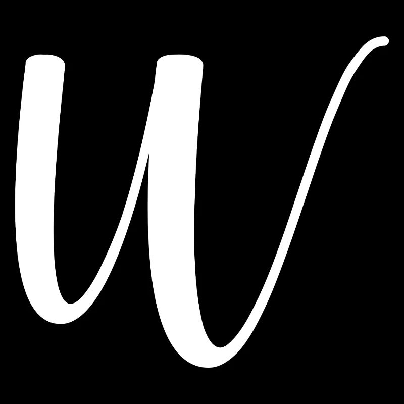 Calligraphy, initial W