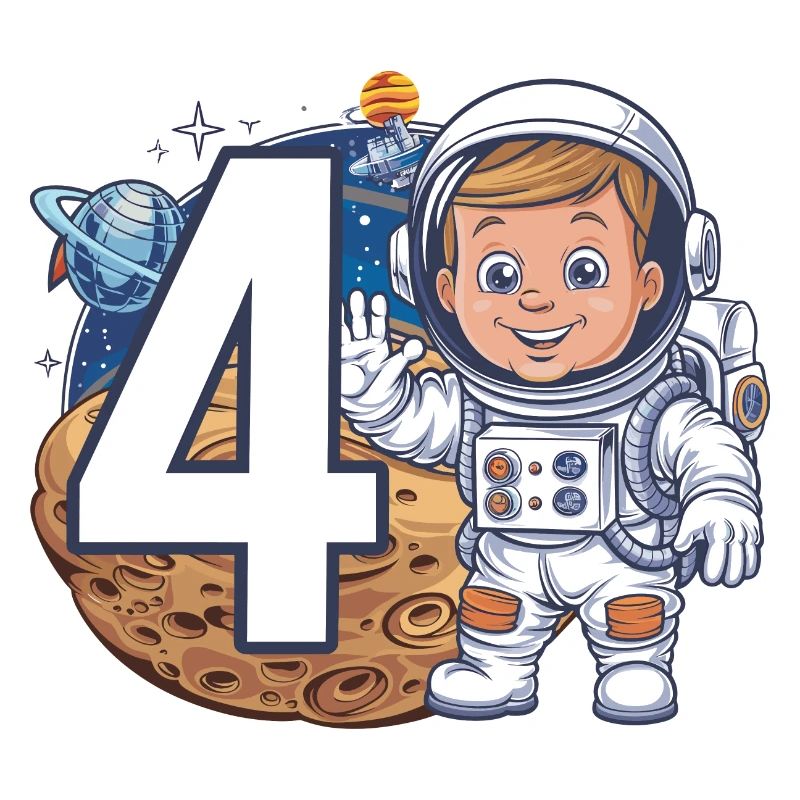 4e anniversaire astronaute aventure spatiale pour les garçons