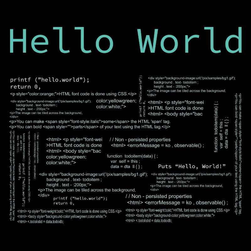 Hello World - Computer Pr... Programmierer & Nerd