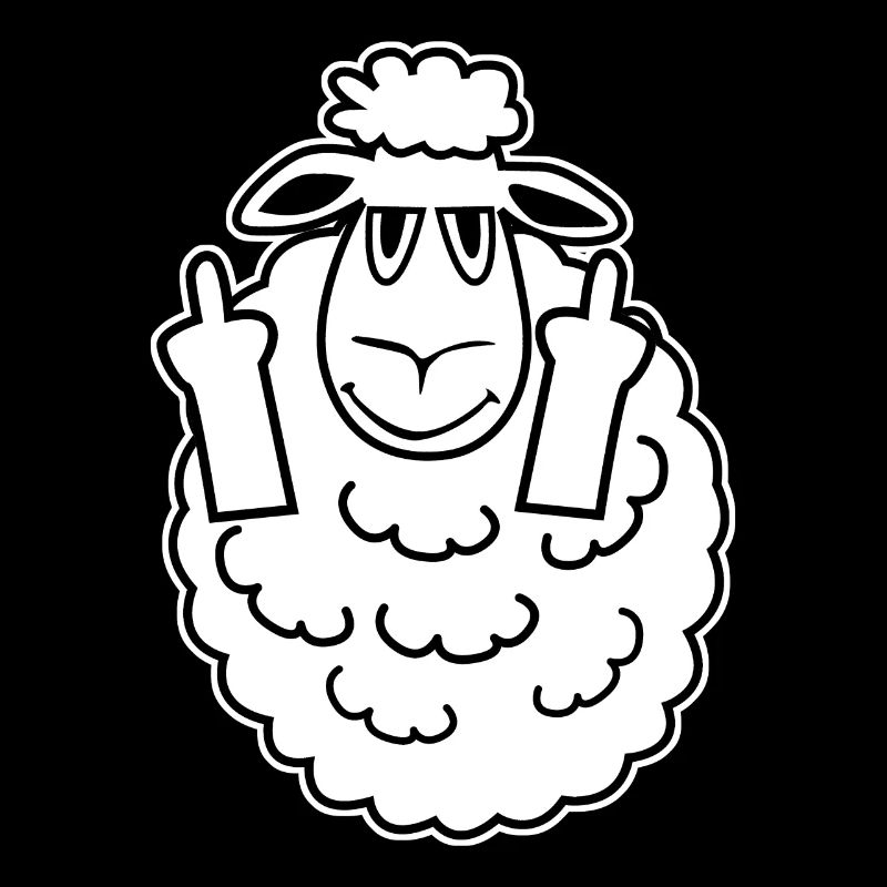 Schäfchen Schafe Mittelfinger Schaf