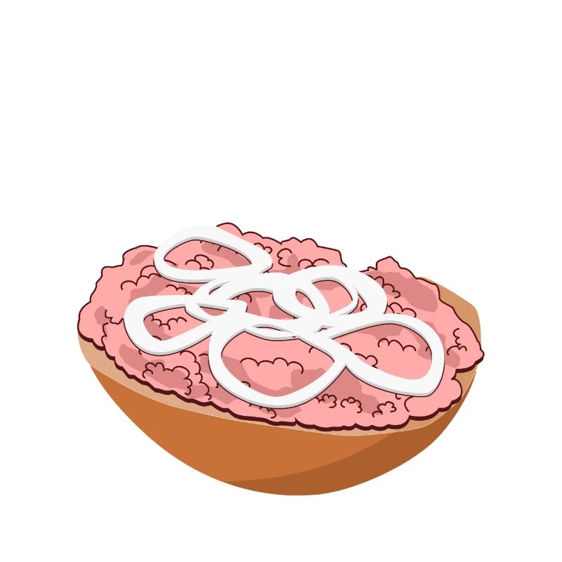 Mettigel Hackfleisch Mett Mettbrötchen