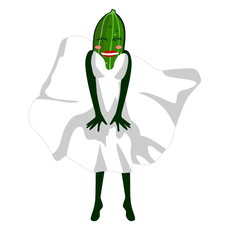 Concombre avec robe concombres