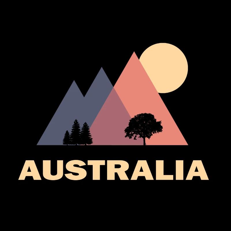 australian australia abstract mountains gift