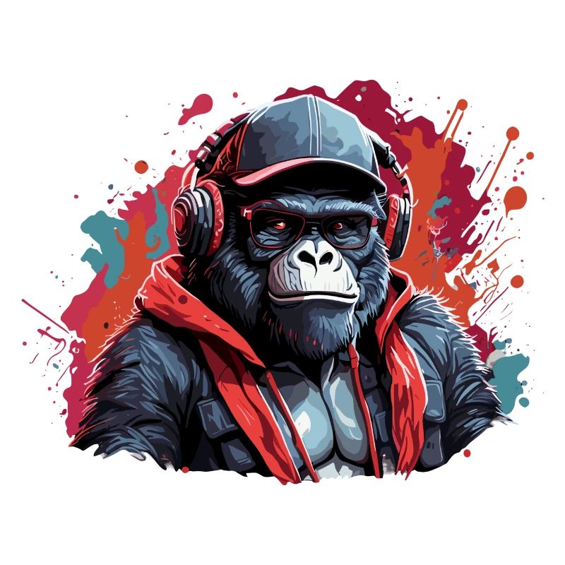 Gorille singe art animalier je cool mignon