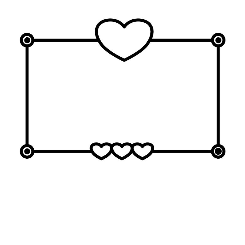 Heart Frame Rectangular Shape Background
