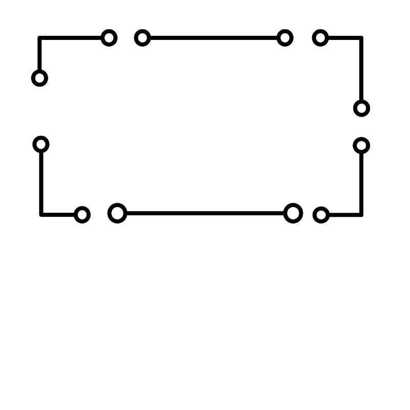 Black Electron Frame Rectangular