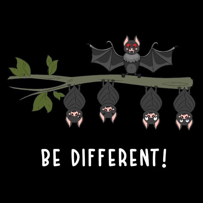 Be Different - Bat Vampire Funny Saying