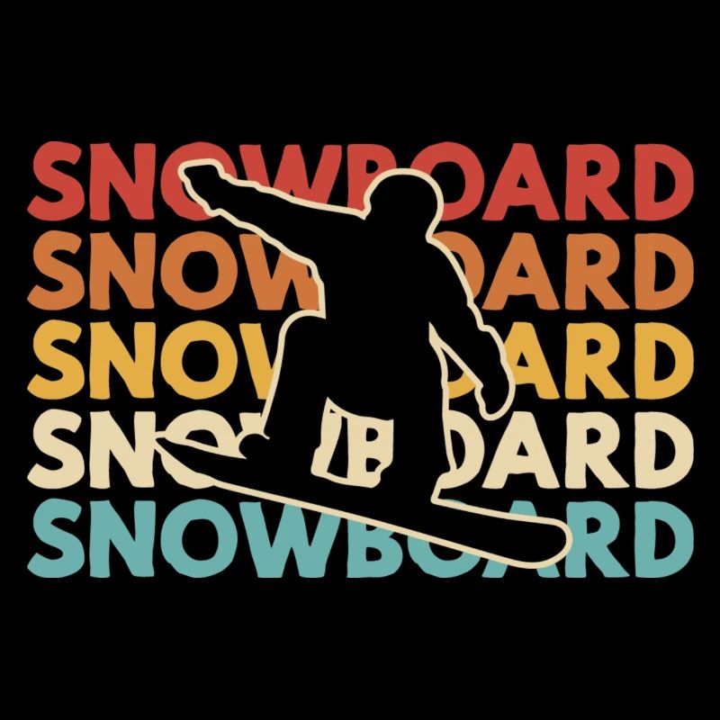 Conception de snowboard freestyle – Coloré et dynamique