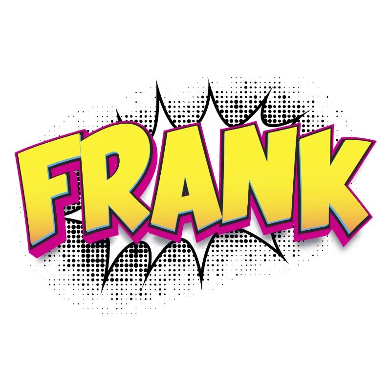 Frank Custom Name Comic Book Style Pop Art, Frank