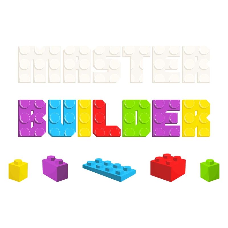 Kinder Cool Master Builder Baustein Papa Mom