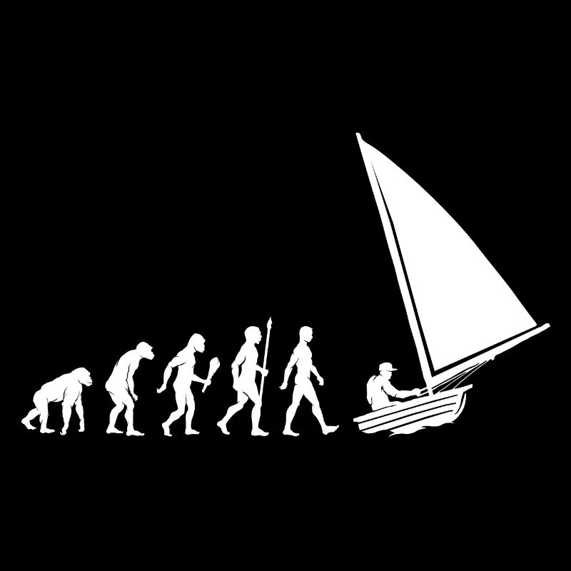 Lustige Segeln Evolution Seemann Geschenkidee