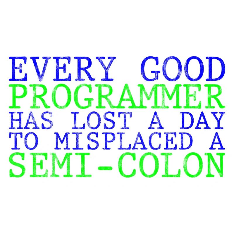 Every programmer has lost a day to a semi-colon 3