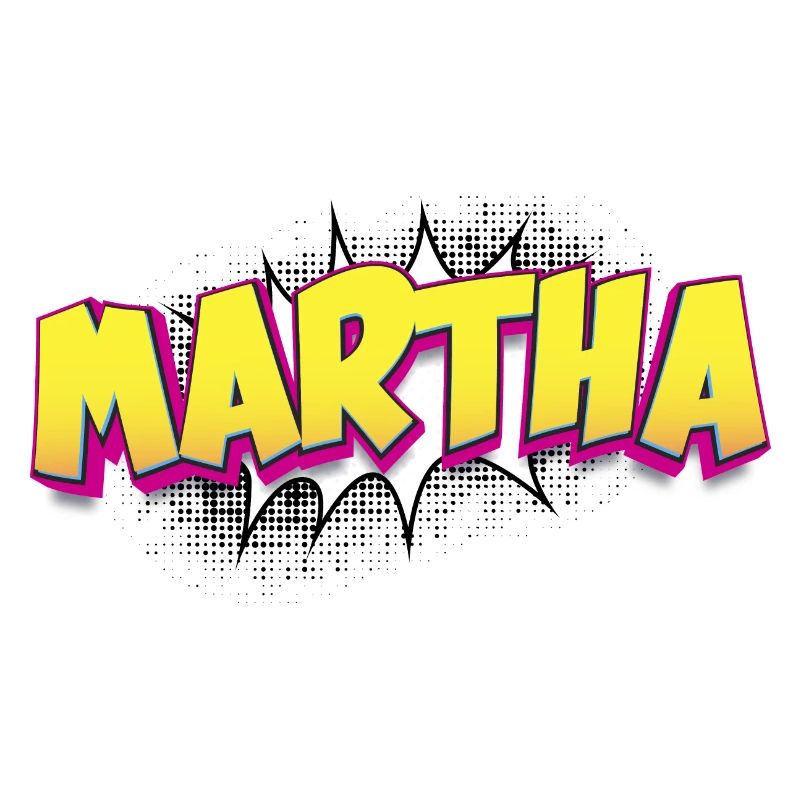 Martha Custom Name Comic Book Style Pop Art,