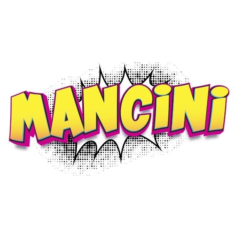 Mancini Custom Name Comic Book Style Pop Art,