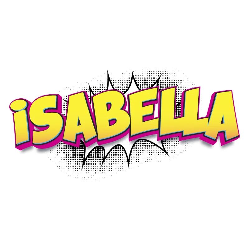 Isabella benutzerdefinierter Name Comic-Stil Pop-Art,