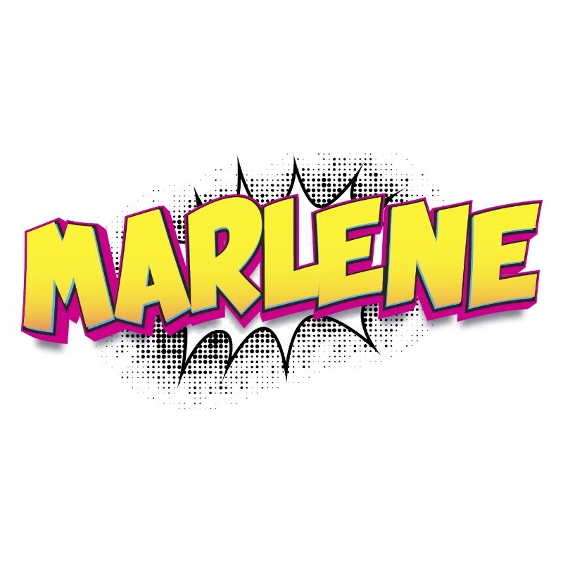 Marlene Custom Name Comic Book Style Pop Art,