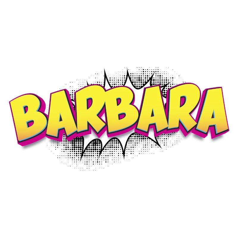 Barbara benutzerdefinierter Name Comic-Stil Pop-Art,