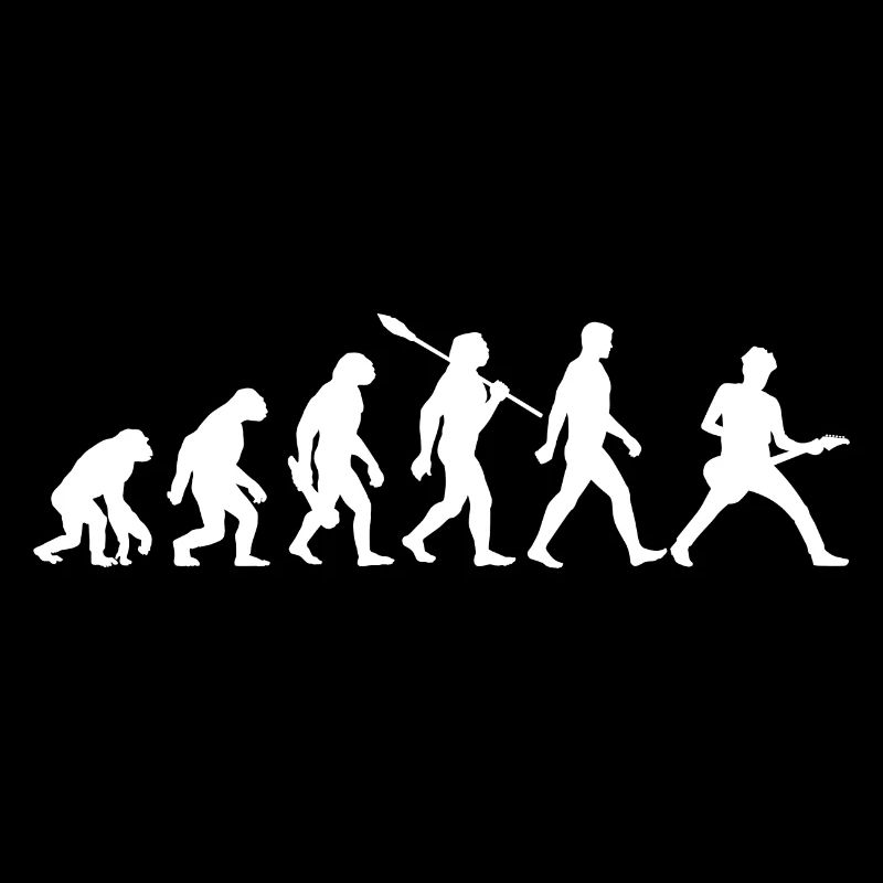 Evolution Gitarrist Rockmusiker