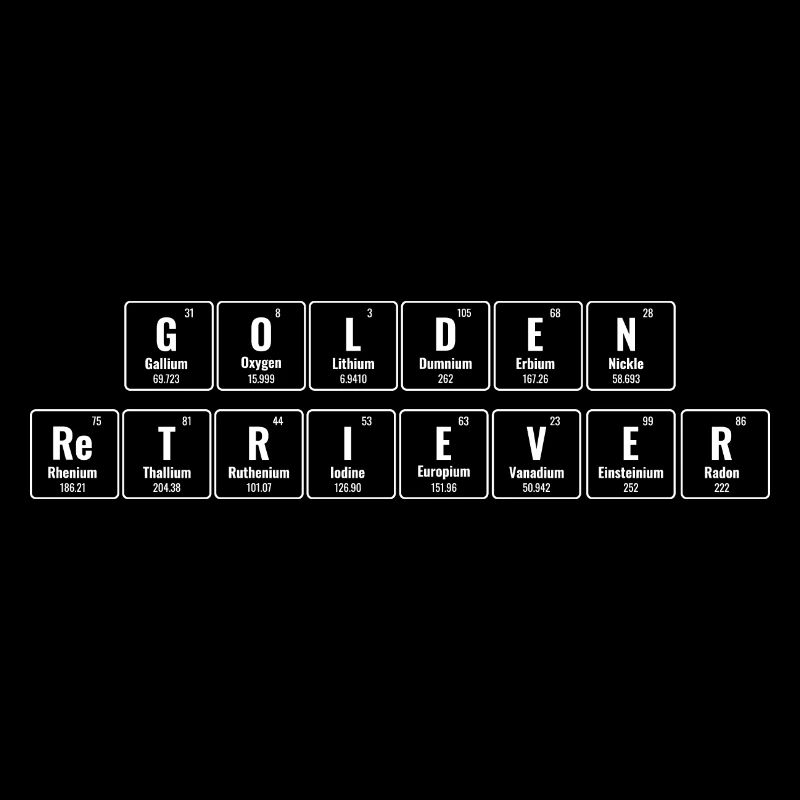 Golden Retriever Periodisches System der Elemente GR D