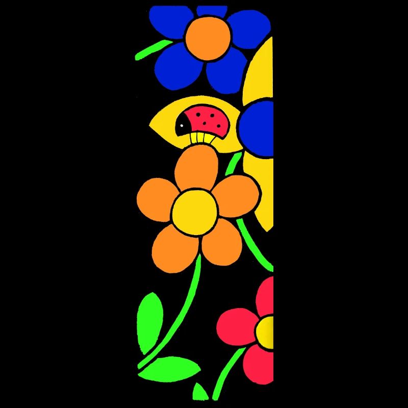 Ladybug with flowers