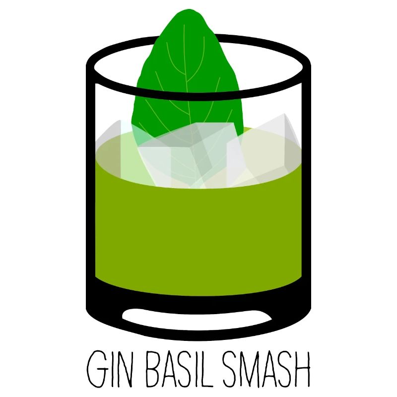 Gin Basil Smash Cocktail Alcohol