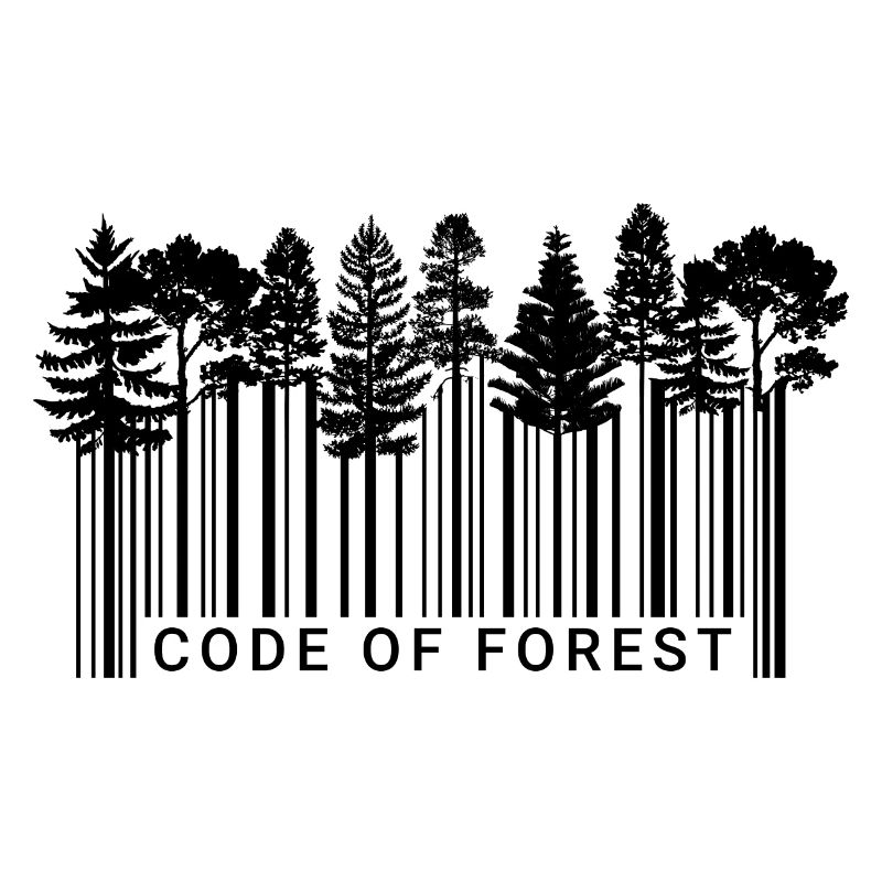 Code à barres Forest Nature Code Trees Schwarz_2