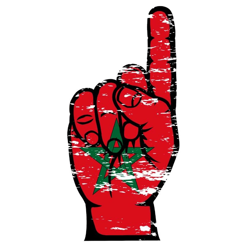Drapeau marocain numéro 1 utilisé