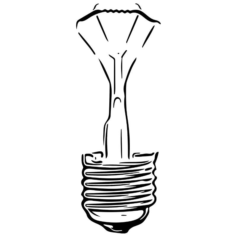 Lampe avec ampoule en verre défectueuse