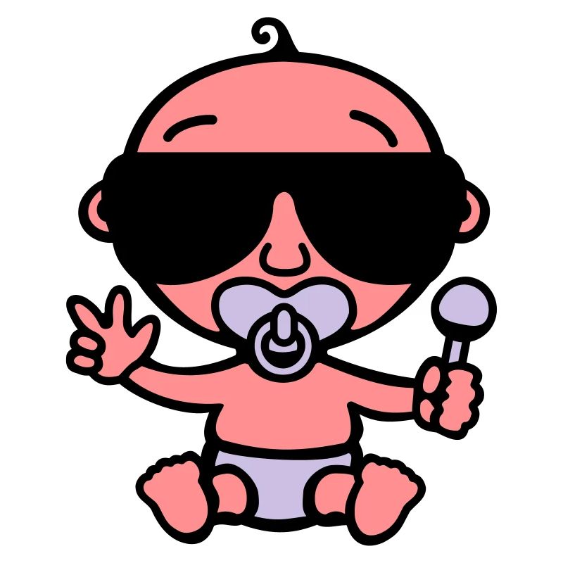 Cool Baby mit Sonnenbrille (Farbe)