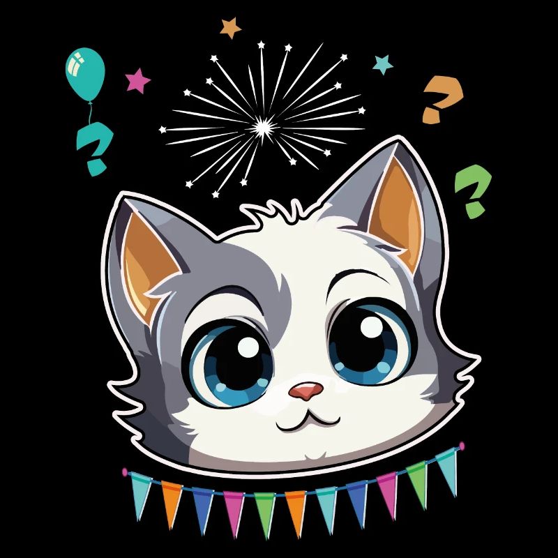 Conception de célébration de fête d’anniversaire - Chat mignon