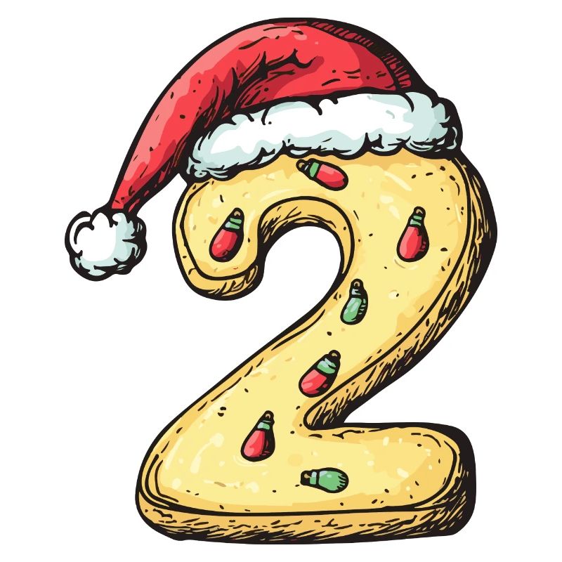 Biscuit de Noël à 2 chiffres