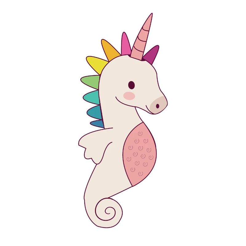 Einhorn Seepferdchen Regenbogen süß Geschenk