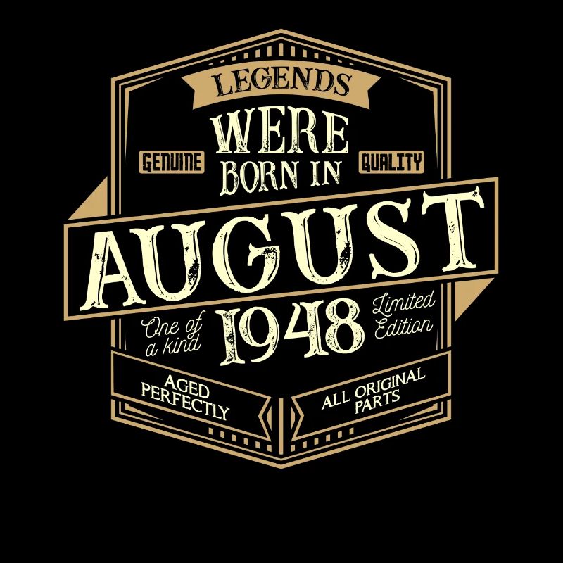 August 1948 Geburtstag Mann
